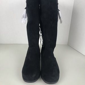 New cat & jack black suede boots sz 5